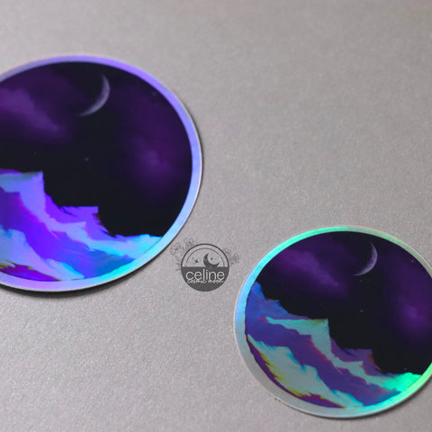 Peaceful Mountains Holographic Stickers